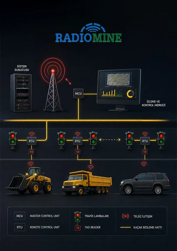 Maden trafik sinyalizasyon sistemi şeması