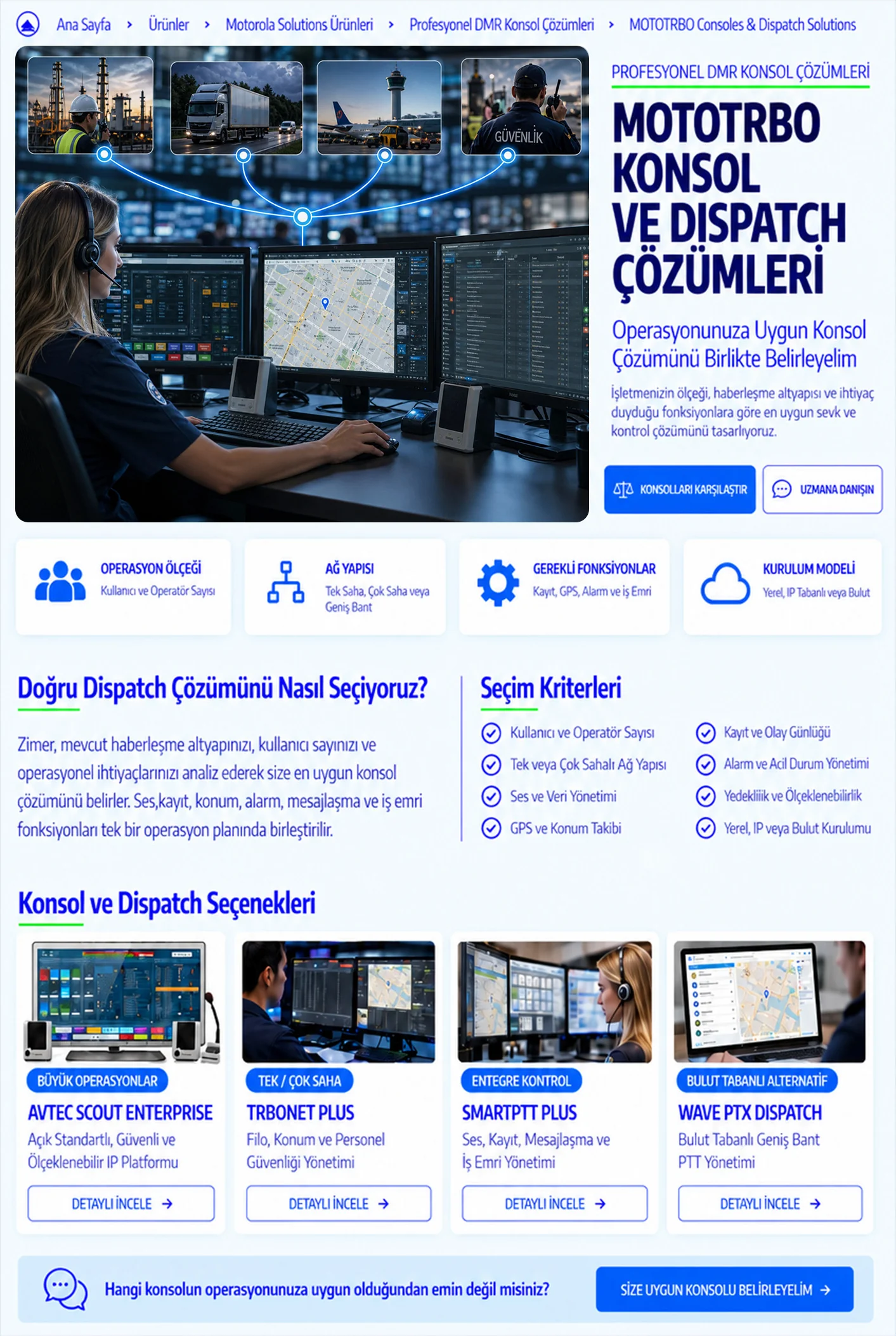 MOTOTRBO Konsol ve Dispatch Çözümleri